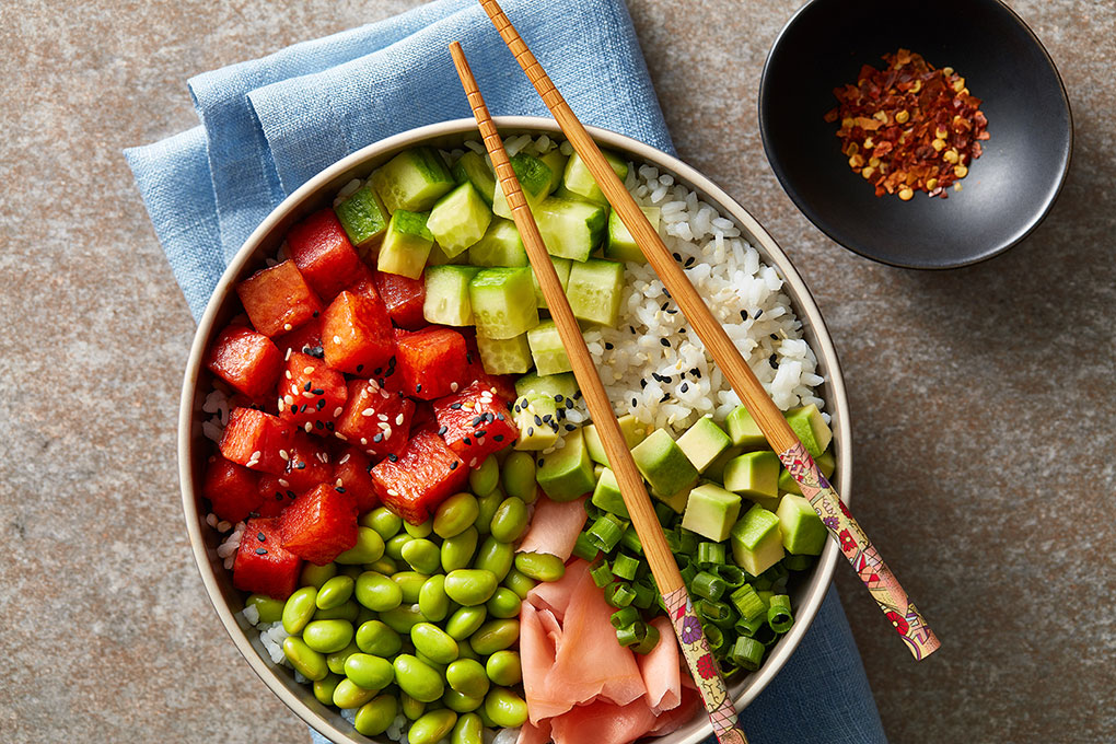 Watermelon Poke Bowls