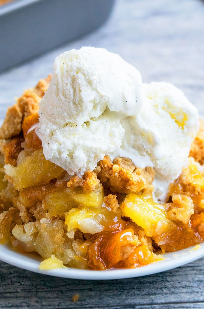 Peach Dump Cake From Scratch