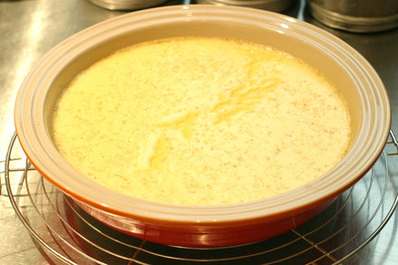 Easy baked vanilla custard
