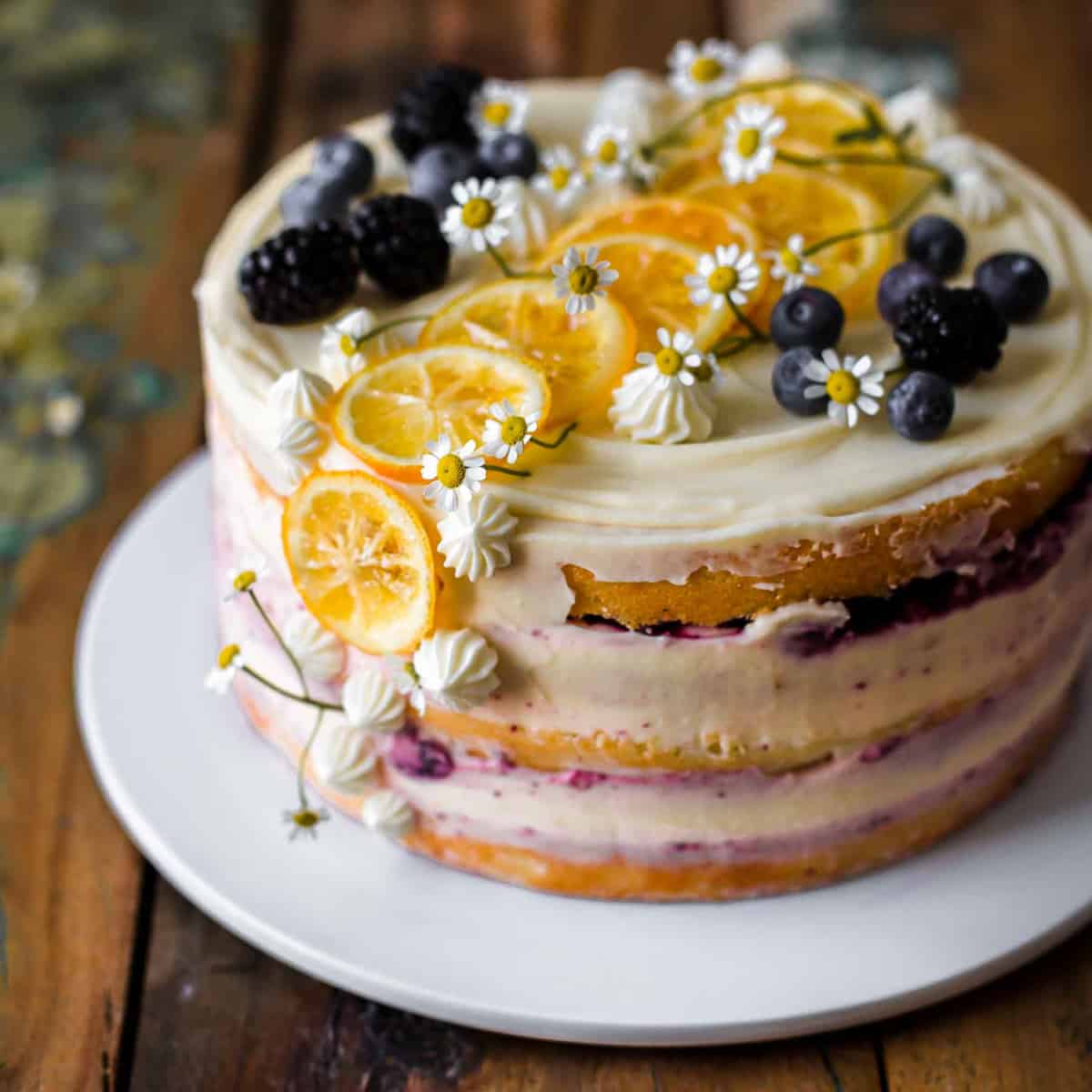 Lemon Blueberry Layer Cake