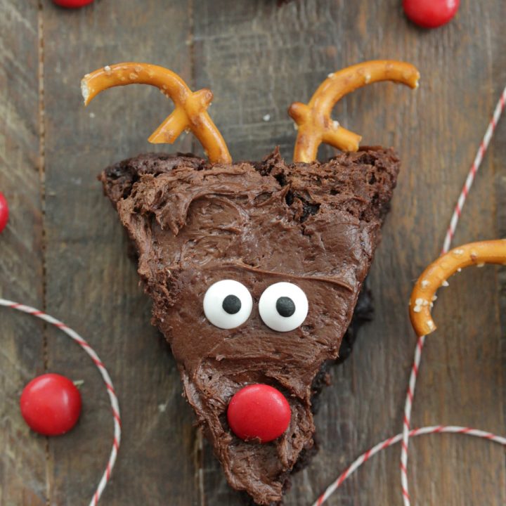 Christmas reindeer brownies