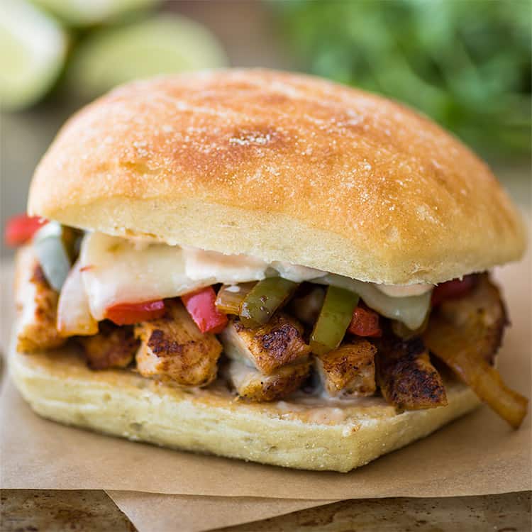 Chicken Fajita Sandwiches