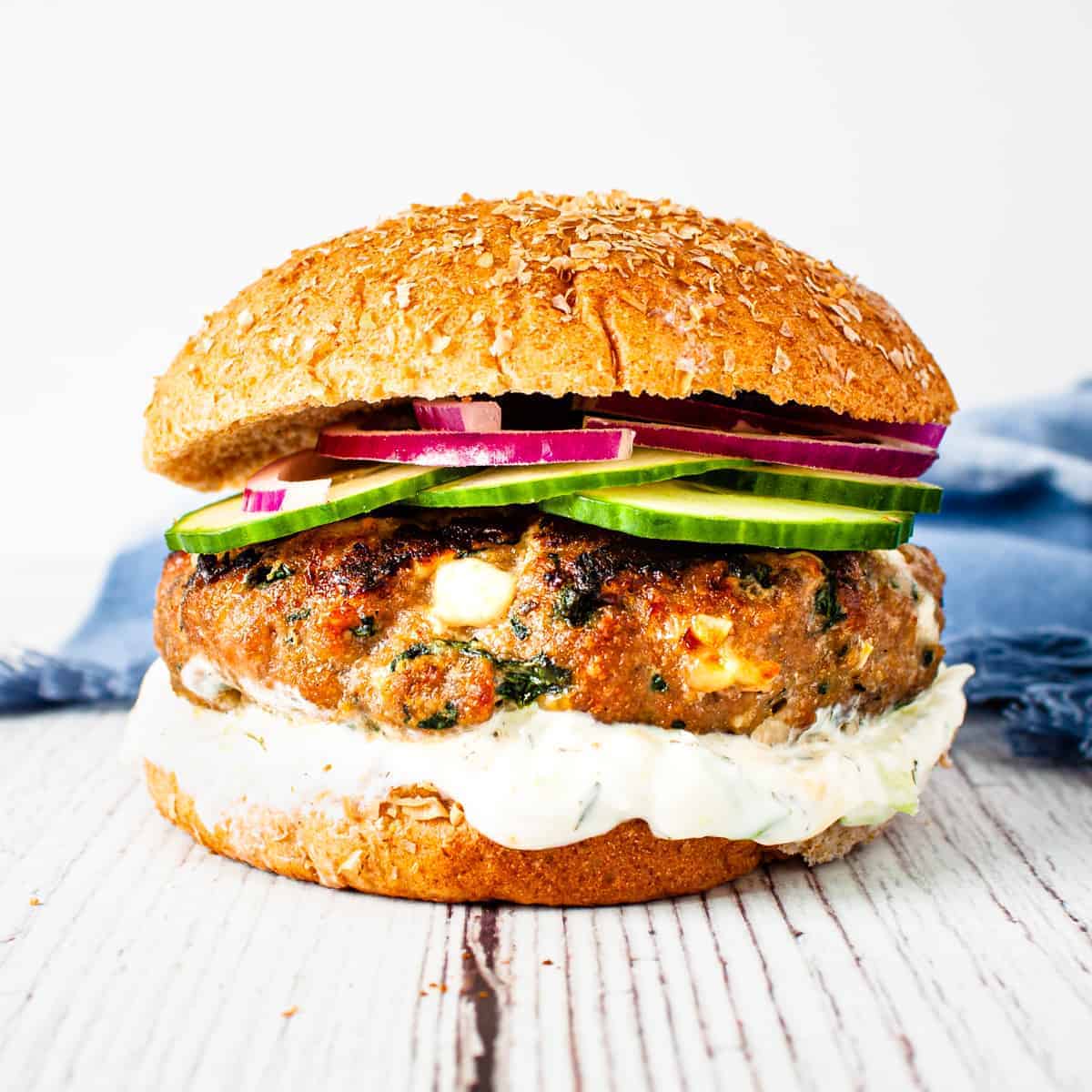 Turkey Burgers with Spinach