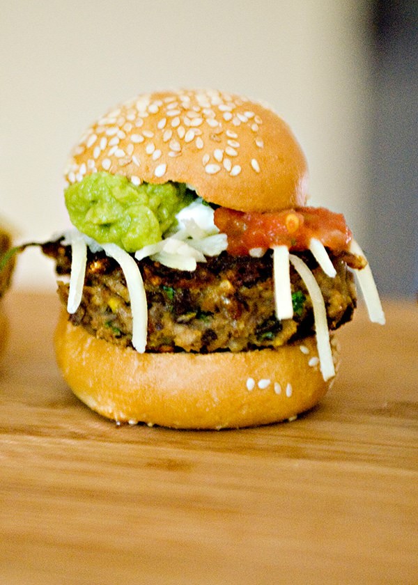 Vegetarian Sliders with Black Beans