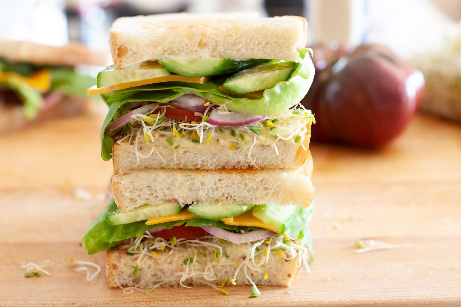 Loaded Veggie Club Sandwich