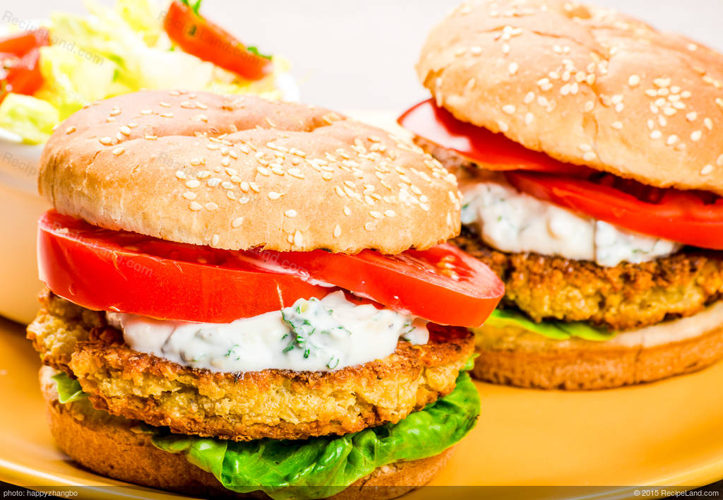 Chickpea Burgers Tahini Sauce