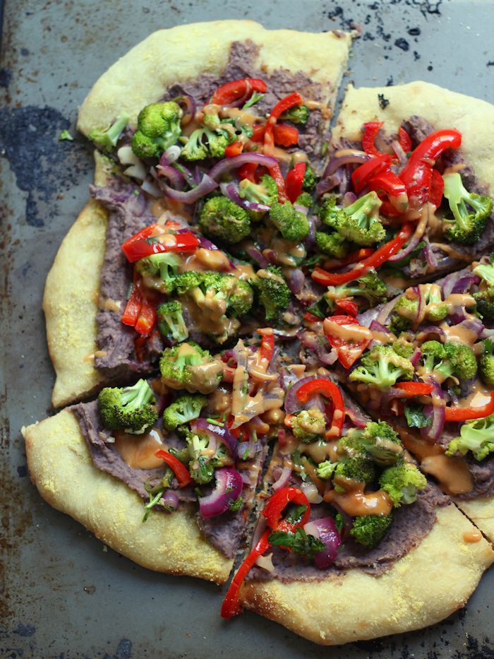Black Bean Nacho Pizza