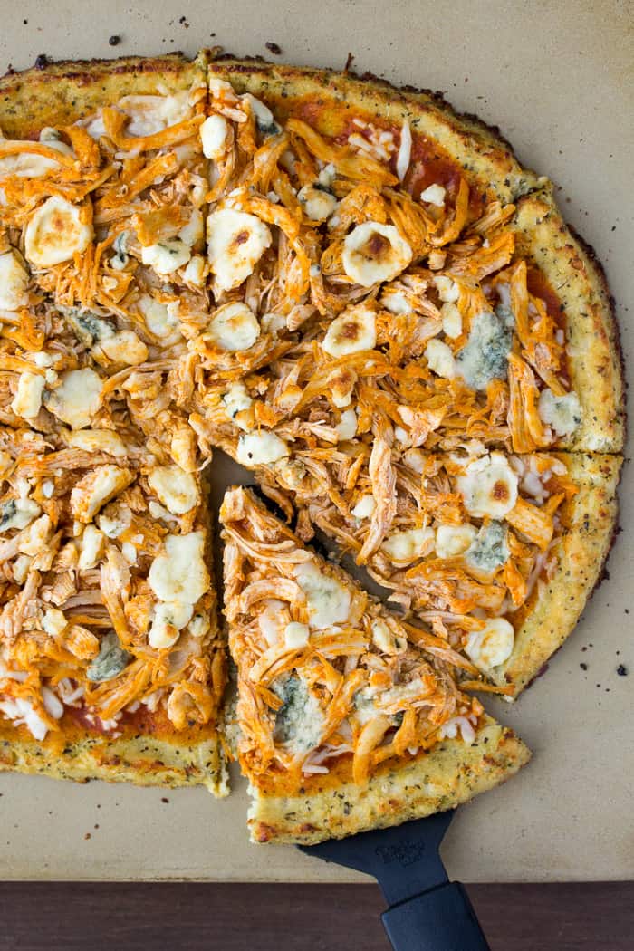 Buffalo Chicken Cauliflower Pizza