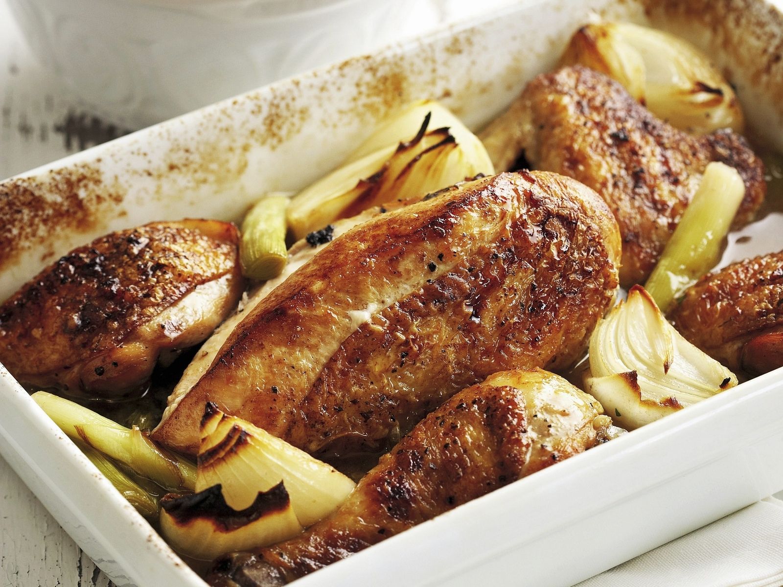 Baked Chicken with Onions
