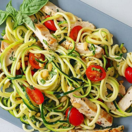 Zucchini Noodle Salad with Chicken