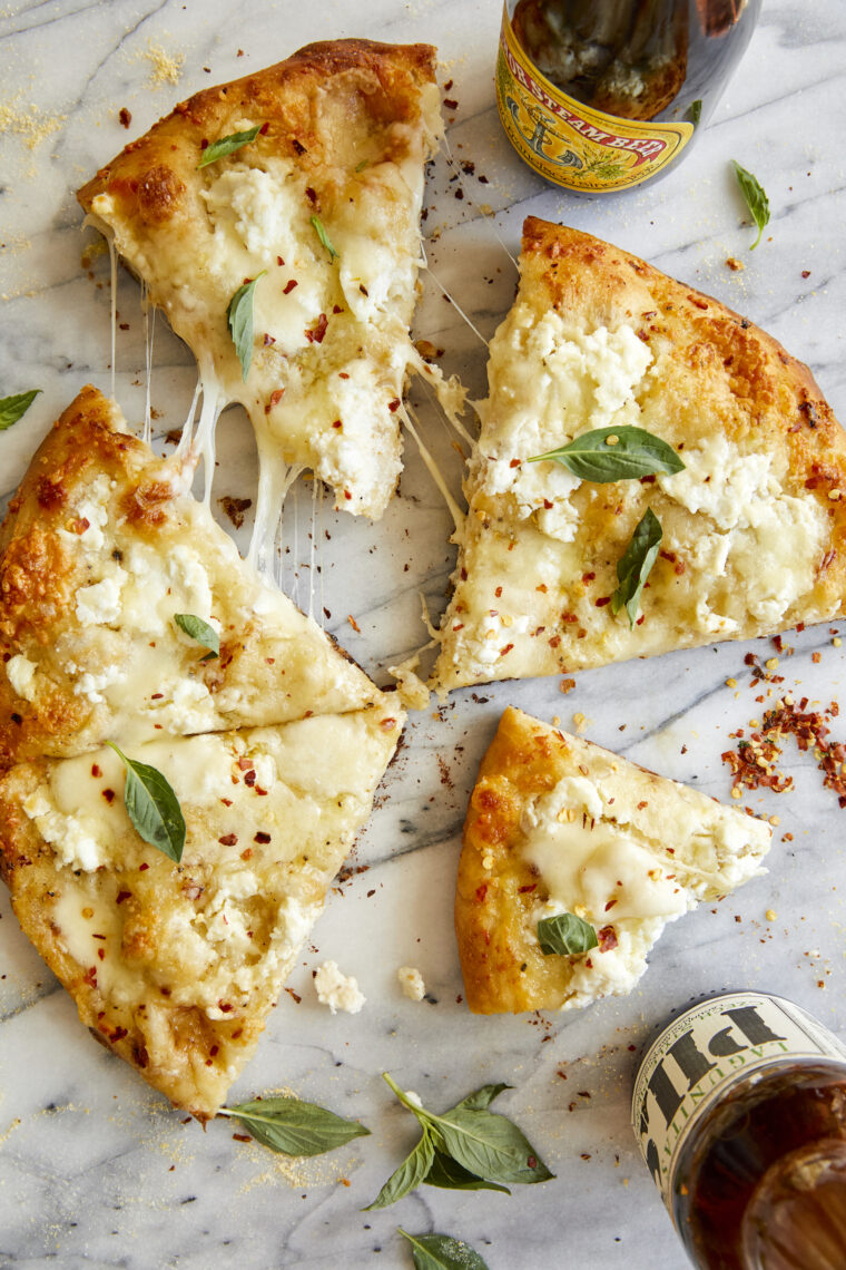 White Pizza with Garlic and Ricotta