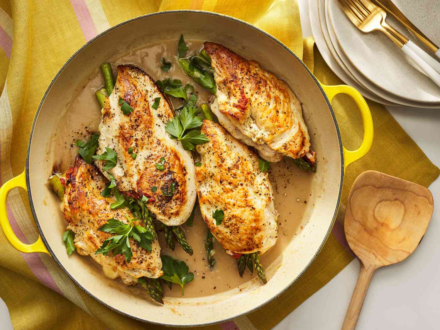 Chicken and Asparagus Skillet Supper