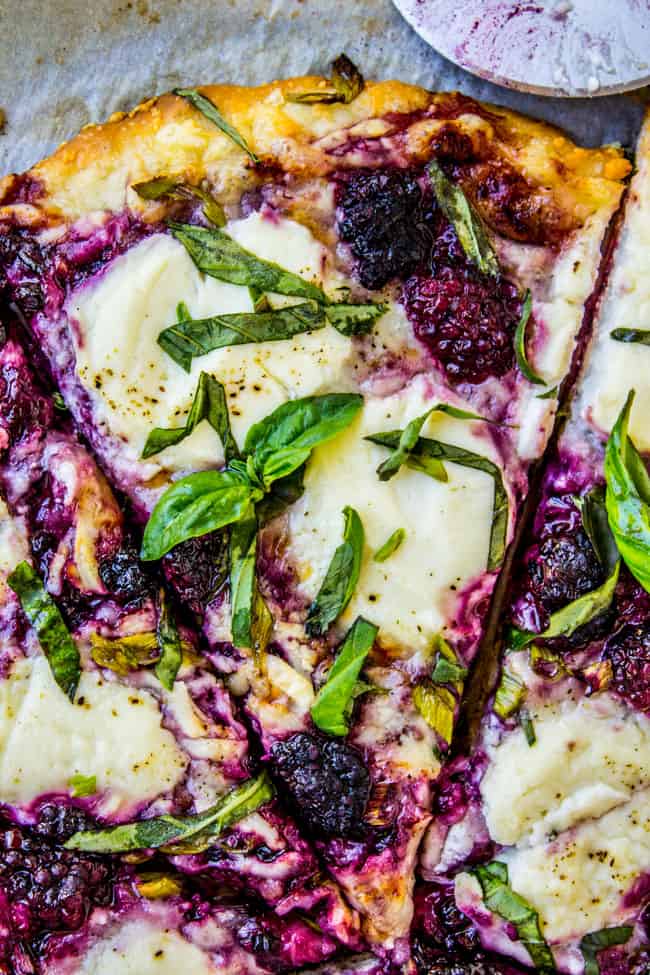 Summer Blackberry Basil Pizza