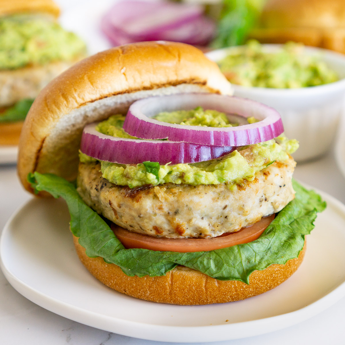 Avocado Chicken Burgers