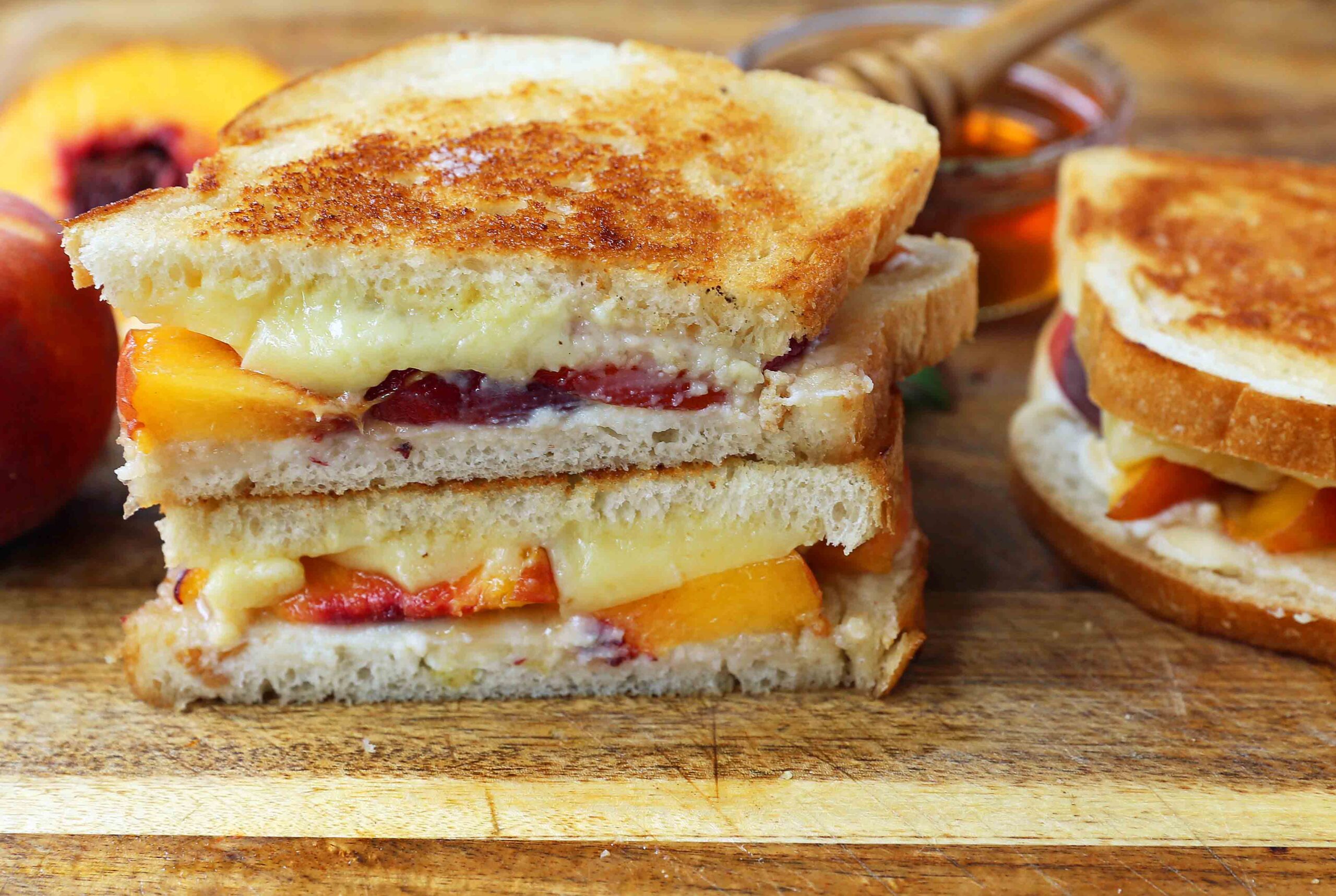 Honey Peach Grilled Cheese