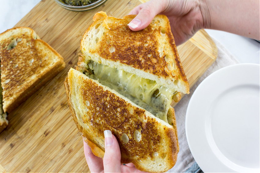 Pesto Grilled Cheese